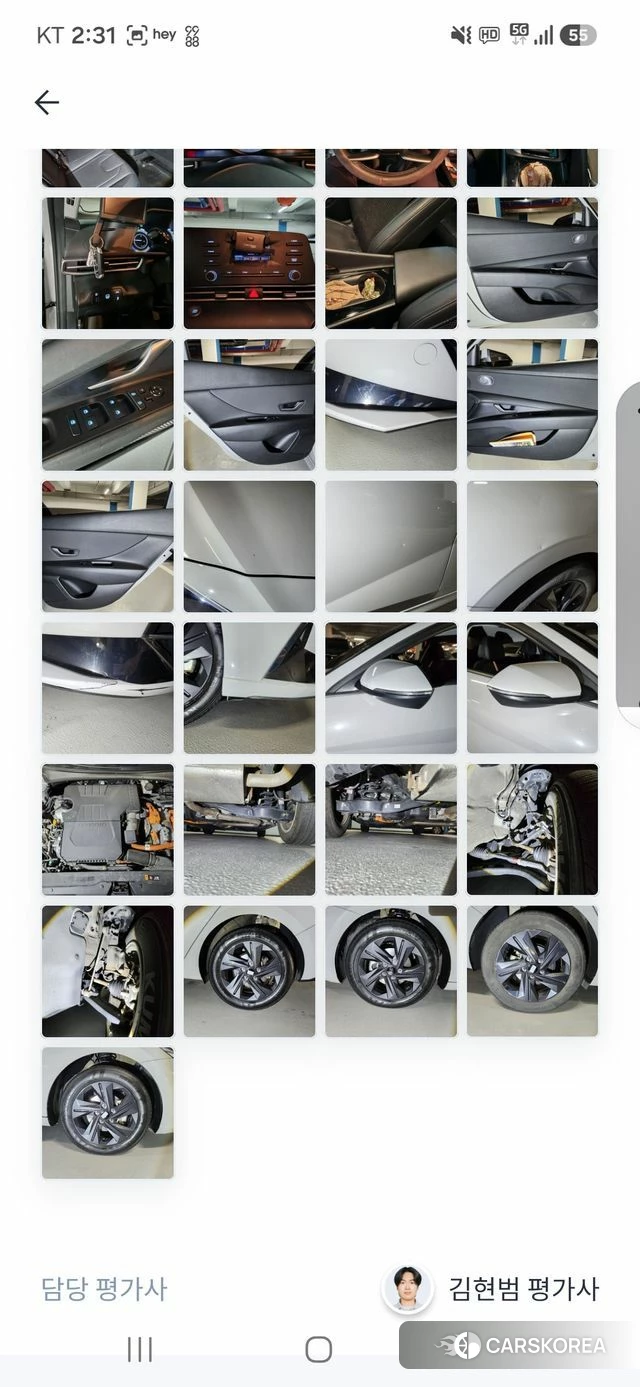 Hyundai Avante Hybrid (CN7) 2021 Серебристо-серый из Кореи, фото 2