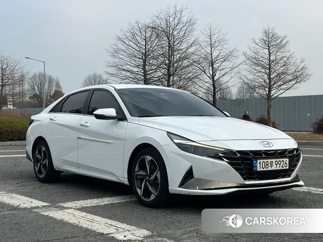 Hyundai Avante Hybrid (CN7) 2021 Белый из Кореи, фото 6