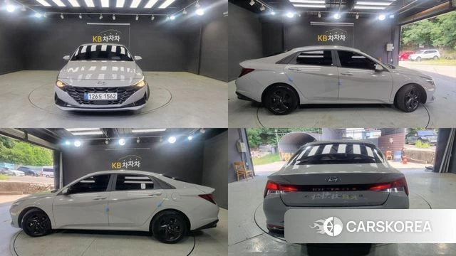 Hyundai Avante Hybrid (CN7) 2021 Серебристо-серый из Кореи, фото 3