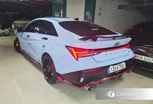 Hyundai The New Avante (CN7) 2023 Небесно-голубой из Кореи, фото 2