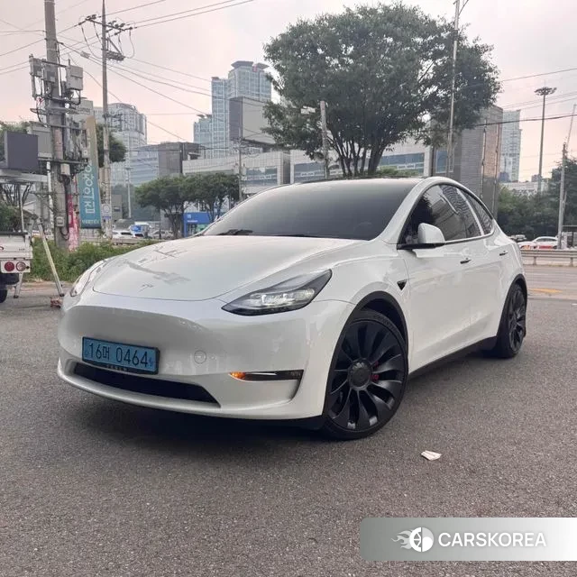 Tesla Model Y 2022 Белый из Кореи, фото 3