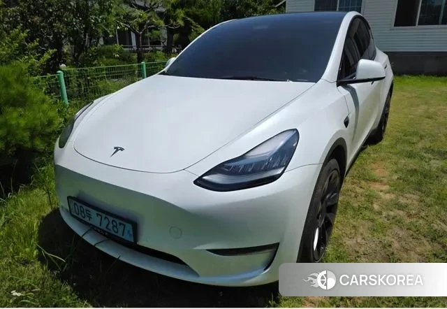 Tesla Model Y 2022 Белый из Кореи, фото 4