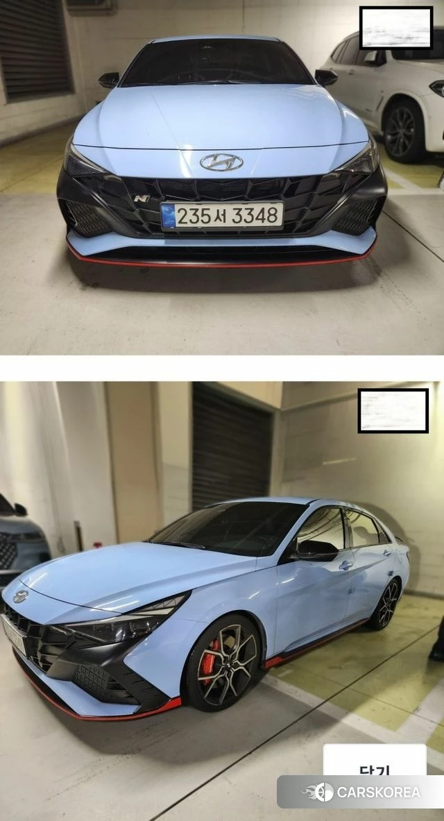 Hyundai Avante (CN7) 2022 Небесно-голубой из Кореи, фото 3