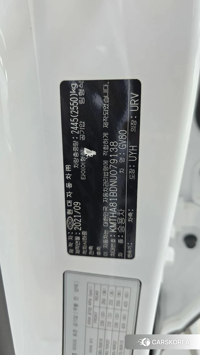 Genesis GV80 id 4585956 из Кореи 19