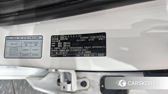 Hyundai Avante (CN7) id 4402766 из Кореи 20