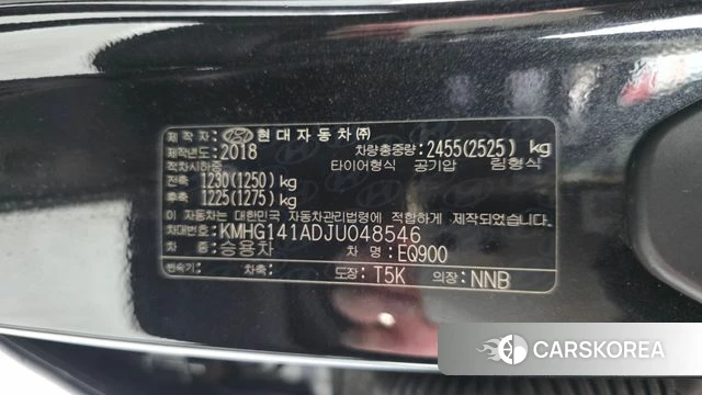 Genesis EQ900 id 4689506 из Кореи 22