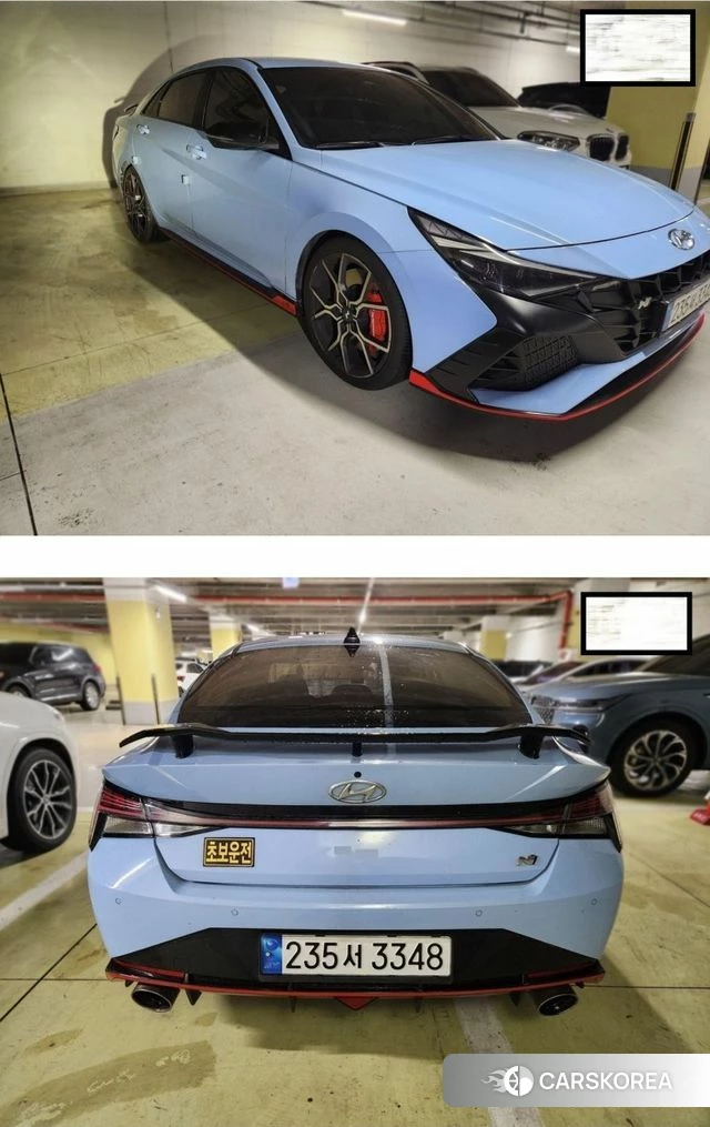 Hyundai Avante (CN7) 2022 Небесно-голубой из Кореи, фото 4