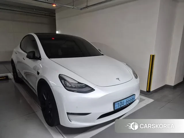 Tesla Model Y 2021 Белый из Кореи, фото 3