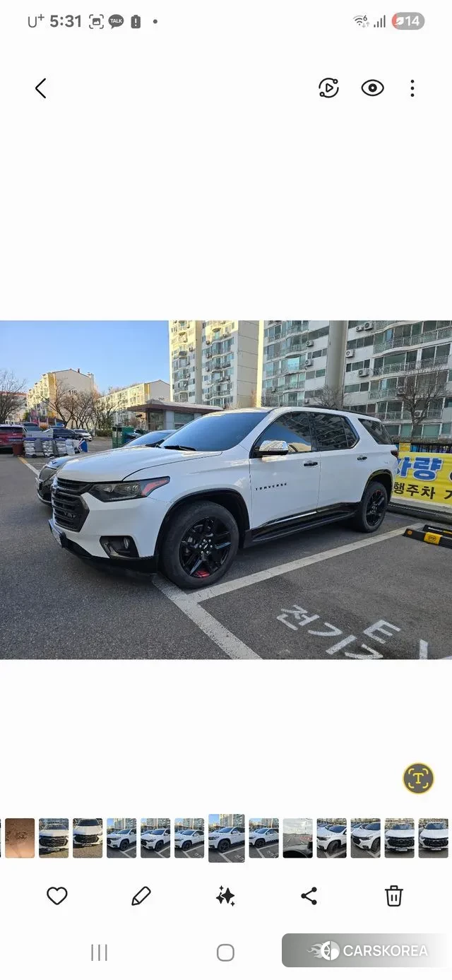 Chevrolet (GM Daewoo) Traverse 2020 Белый из Кореи, фото 3