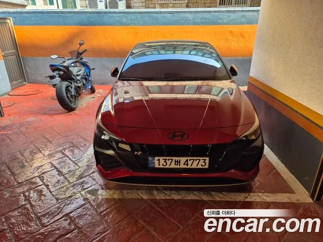 Hyundai Avante (CN7) 2022 Красный из Кореи, фото 3