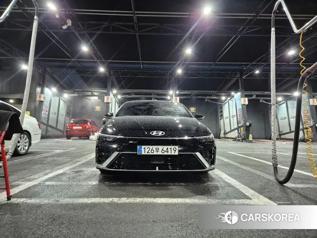 Hyundai The New Avante (CN7) 2024 Черный из Кореи, фото 4