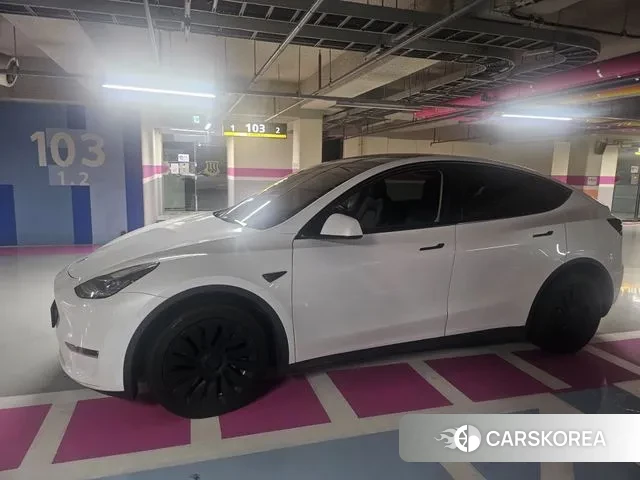 Tesla Model Y 2022 Белый из Кореи, фото 3