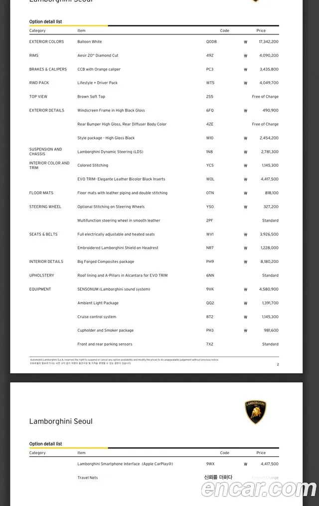 Lamborghini Huracan id 2801242 из Кореи 5