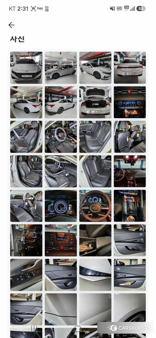 Hyundai Avante Hybrid (CN7) 2021 Серебристо-серый из Кореи, фото 3