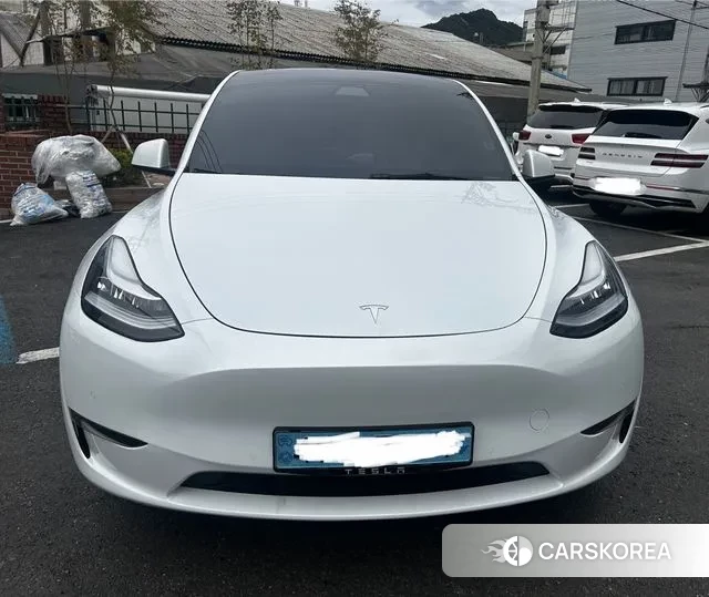 Tesla Model Y 2021 Белый из Кореи, фото 3