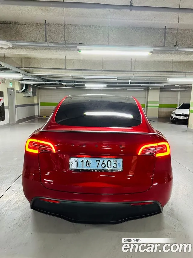 Tesla Model Y 2021 Красный из Кореи, фото 3