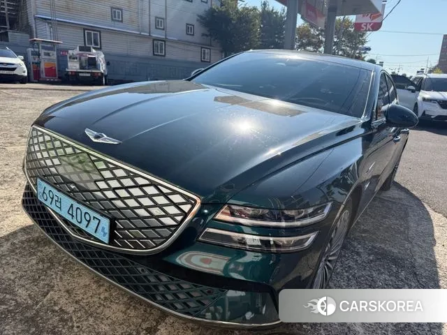 Genesis Electrified G80 (RG3) 2022 Темно-зеленый из Кореи, фото 3