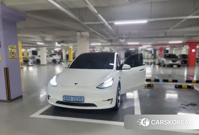 Tesla Model Y 2021 Белый из Кореи, фото 3