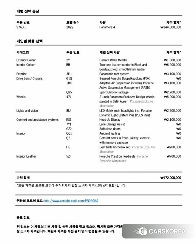 Porsche Panamera (971) id 4344040 из Кореи 25