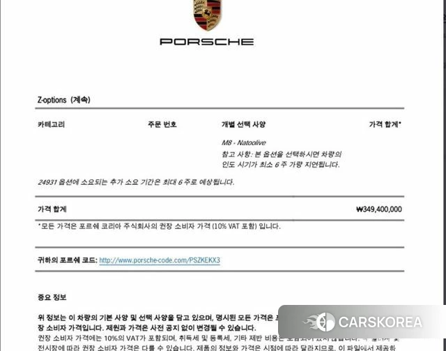 Porsche 911(992) id 4527616 из Кореи 26