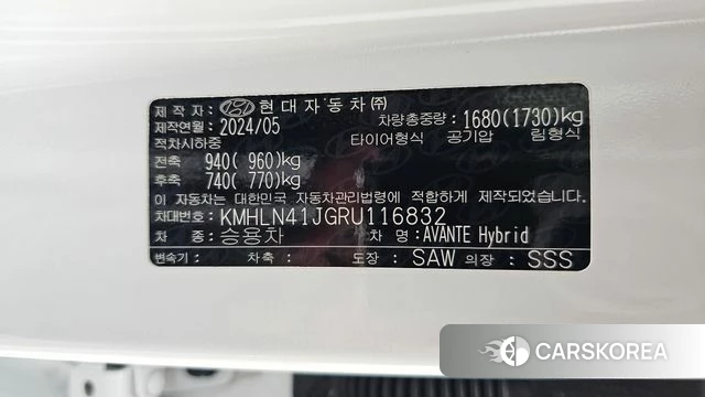 Hyundai The New Avante Hybrid (CN7) id 4904660 из Кореи 27