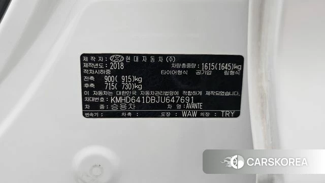 Hyundai Avante AD id 4900880 из Кореи 27