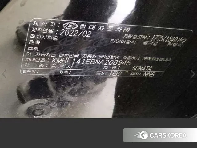 Hyundai Sonata (DN8) 2022 Черный из Кореи, фото 4