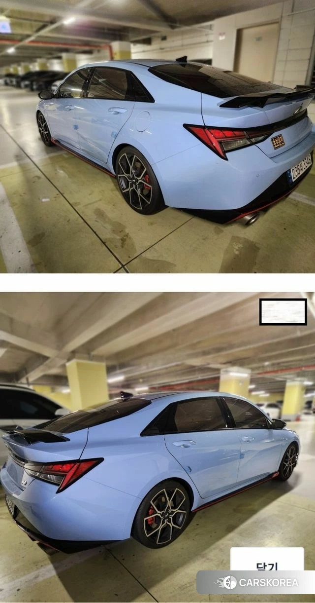 Hyundai Avante (CN7) 2022 Небесно-голубой из Кореи, фото 5