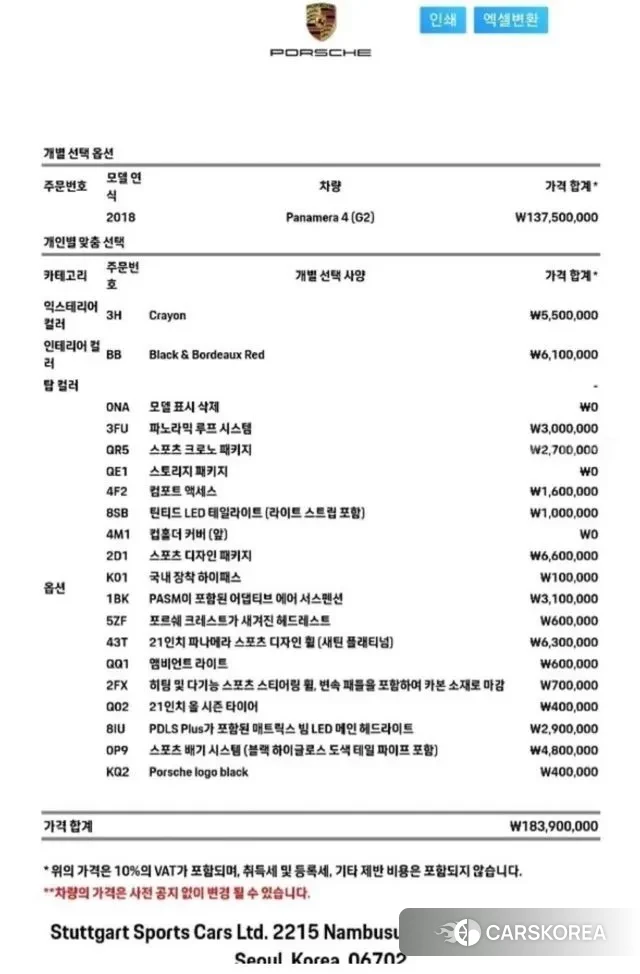 Porsche Panamera (971) 2018 Серый из Кореи, фото 5