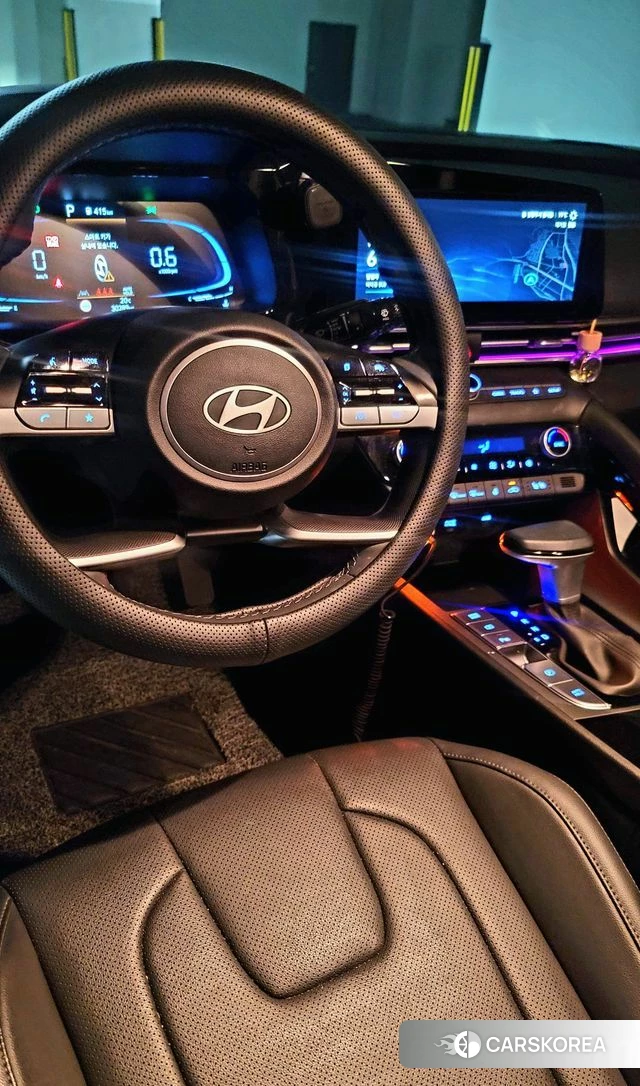 Hyundai The New Avante (CN7) 2023 Черный двухцветный из Кореи, фото 5