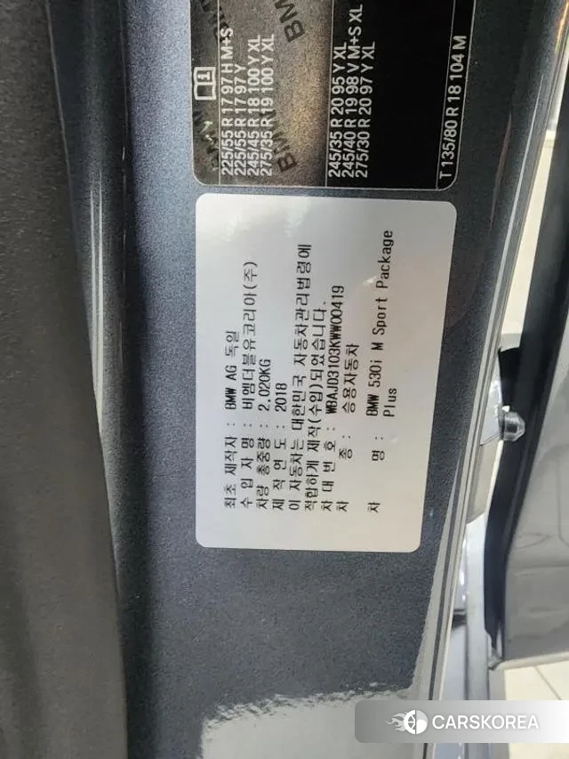 BMW 5 Series (G30) 2019 Серый из Кореи, фото 5