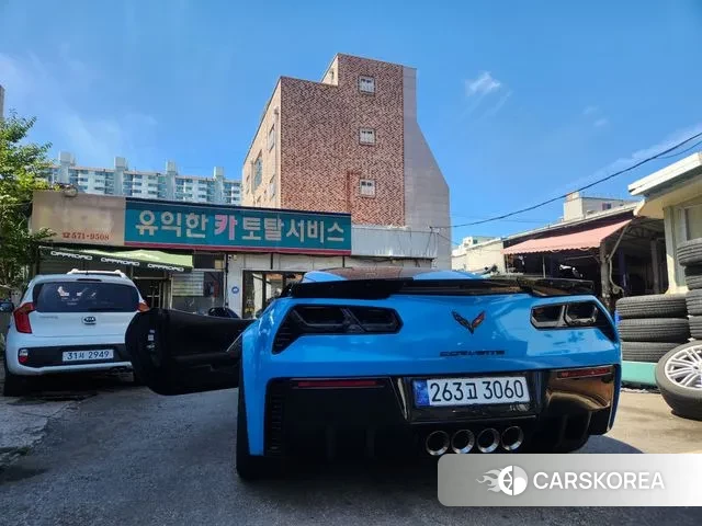 Chevrolet Corvette 2018 Небесно-голубой из Кореи, фото 6