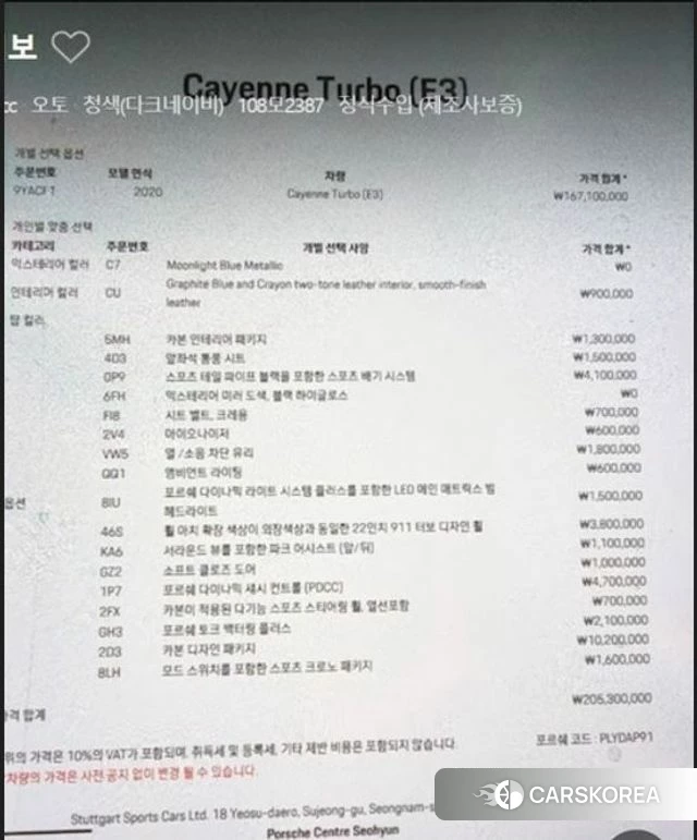Porsche Cayenne (PO536) id 3844152 из Кореи 15