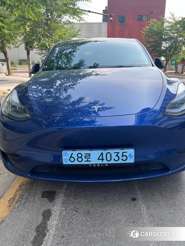 Tesla Model Y 2023 Синий из Кореи, фото 5