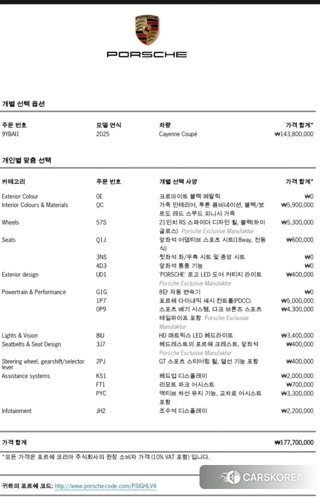 Porsche Cayenne (PO536) id 3757886 из Кореи 15
