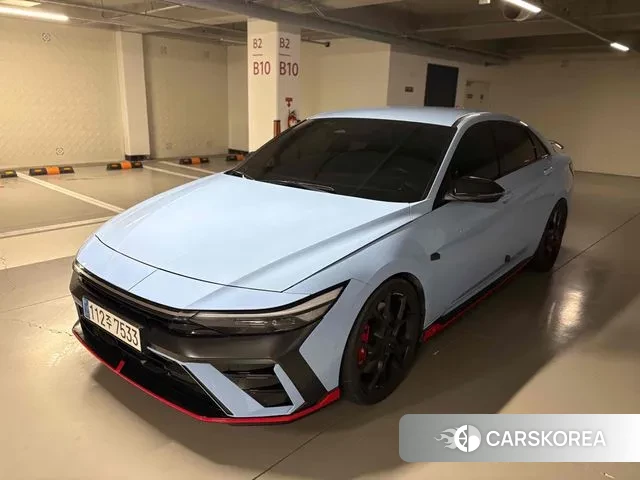 Hyundai The New Avante (CN7) 2023 Небесно-голубой из Кореи, фото 6