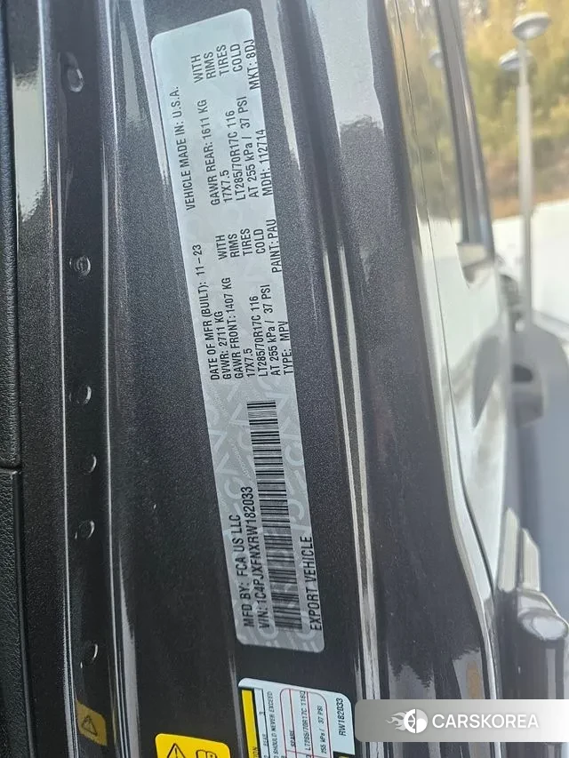 Jeep Wrangler (JL) 2024 Серый из Кореи, фото 6