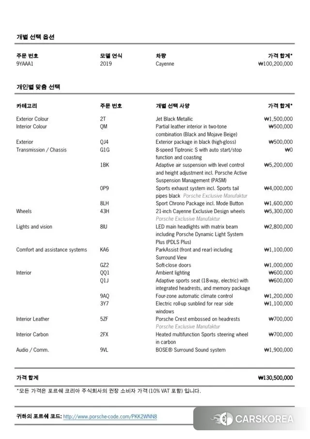 Porsche Cayenne (PO536) 2019 Черный из Кореи, фото 6