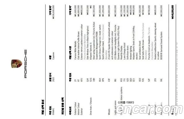 Porsche Cayenne (PO536) id 2671017 из Кореи 17