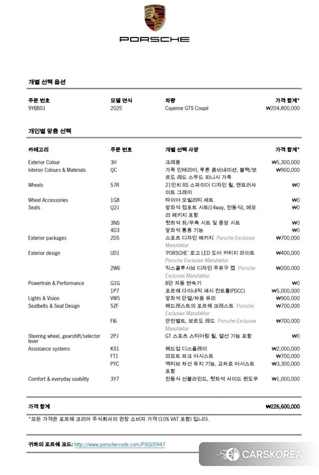 Porsche Cayenne (PO536) id 3605534 из Кореи 8