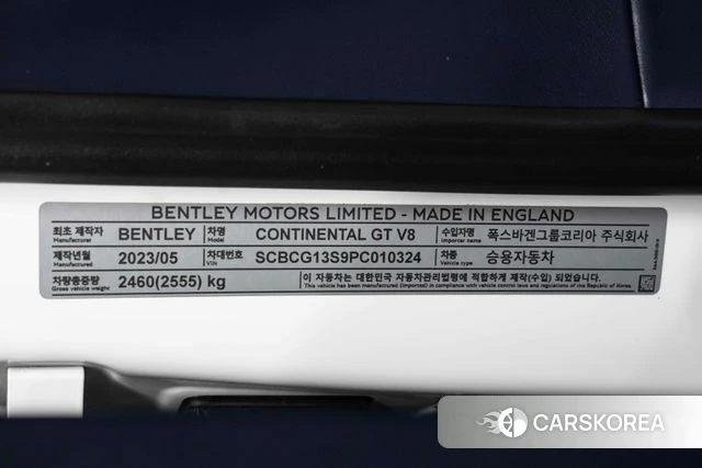 Bentley Continental GT 3rd Generation id 3963898 из Кореи 10