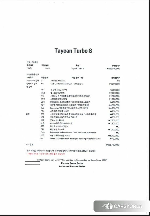 Porsche Taycan id 3794796 из Кореи 11